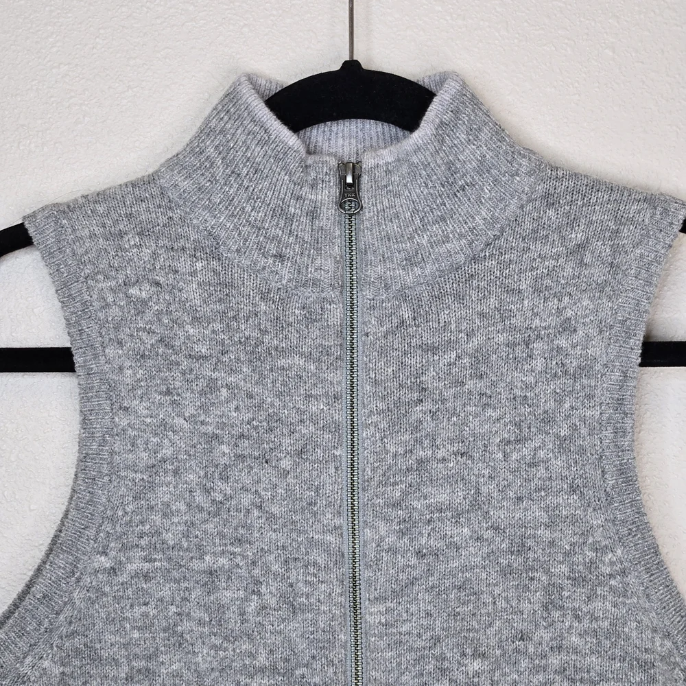 Woolrich Heather Gray Zip-Up Vest 100% Lamb's Wool - Picture 10 of 15